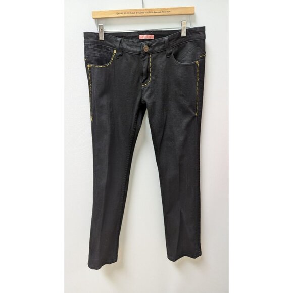 Rosa & Rose Black Embellished Straight Jeans - Picture 1 of 1